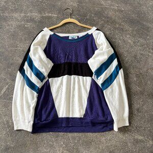 Vintage Willow Bay Sweater Womens M Purple Pullover Sweatshirt Oversized